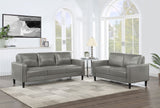 Ruth Upholstered Track Arm Sofa Set Black