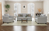 Salizar Upholstered Flared Arm Sofa Set Grey