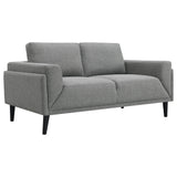 Rilynn Upholstered Track Arm Loveseat Brown