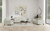Deerhurst Upholstered Track Arm Sofa Set Greige