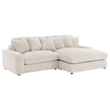Blaine Upholstered Reversible Chaise Sectional Sofa Fog