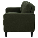 Ruth Fabric Upholstered Track Arm Loveseat Matcha Green
