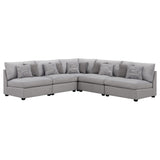 Cambria Upholstered Modular Sectional Sofa Grey