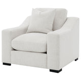Ashlyn Fabric Upholstered Track Arm Accent Chair Sand