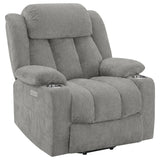 Houston Upholstered Power Lift Recliner Chair Camel