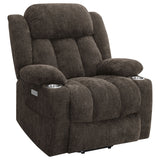 Houston Upholstered Power Lift Recliner Chair Camel