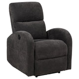 Grant Fabric Upholstered Power Recliner Chair Charcoal Grey