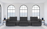 Collins Power Reclining Home Theater Seating Dark Grey