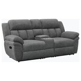 Bahrain Upholstered Motion Loveseat Charcoal