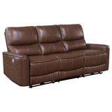 Greenfield Upholstered Power Reclining Sofa Dove Grey
