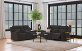 Brentwood Upholstered Reclining Sofa Set Charcoal