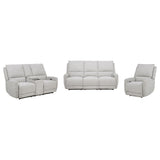 Sylmar Chenille Power Reclining Sofa Set Dove Grey