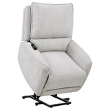 Sylmar Chenille Upholstered Dual Power Lift Recliner Grey