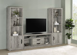 Burke 2-door Engineered Wood TV Stand Grey Driftwood