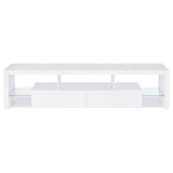 Jude 2-drawer Engineered Wood 71-inch TV Stand High Gloss White