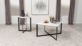 Tobin Marble Top Coffee and End Table Set White