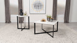 Tobin Marble Top Coffee and End Table Set White