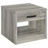 Felix 1-drawer Engineered Wood Side End Table Grey Driftwood