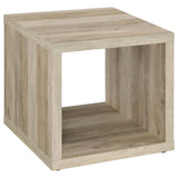 Frisco Square Engineered Wood Side End Table Dark Pine