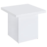 Devar 3-piece Square Coffee End Table Set White High Gloss