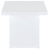 Devar 3-piece Square Coffee End Table Set White High Gloss