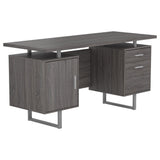 Lawtey 60-inch 2-drawer Computer Desk White High Gloss