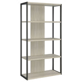 Loomis 72-inch 4-shelf Bookshelf Whitewashed Grey