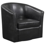 Turner Upholstered Barrel Back Swivel Chair Champagne