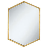 Bledel 24 x 34 Inch Hexagonal Wall Mirror Gold