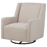 Sorrel Fabric Upholstered Swivel Glider Arm Chair Latte