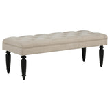 Marsha 52-inch Upholstered Entryway Accent Bench Latte