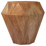 Jacinto Octagonal Solid Mango Wood Side Table Grey