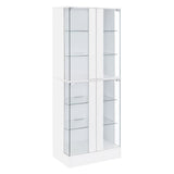 Cabra 4-door LED Curio Display Cabinet Black High Gloss