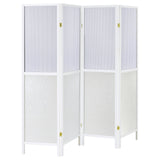 Mattison 4-Panel Room Divider Folding Shoji Screen Natural