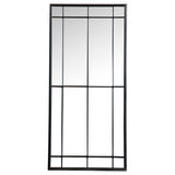 Annetta 24 x 52 Inch Window Pane Floor or Wall Mirror Black