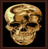 STAR Rug DESIGN Brown Skull