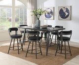 Table & 4 Black Chairs