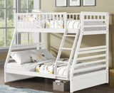 White Wooden Bunk Bed Twin/Full