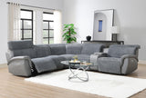 Elle Gray Power Reclining Sectional W/Power Headrest