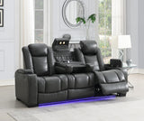 Hunnley Gray Power Reclining Living Collection
