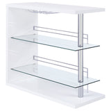 Prescott Rectangular Home Wine Table Black High Gloss