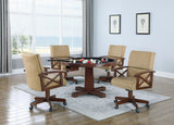 Marietta  Game Table Set Tobacco and Tan