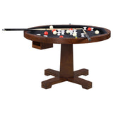 Marietta Round Wooden Game Table Tobacco