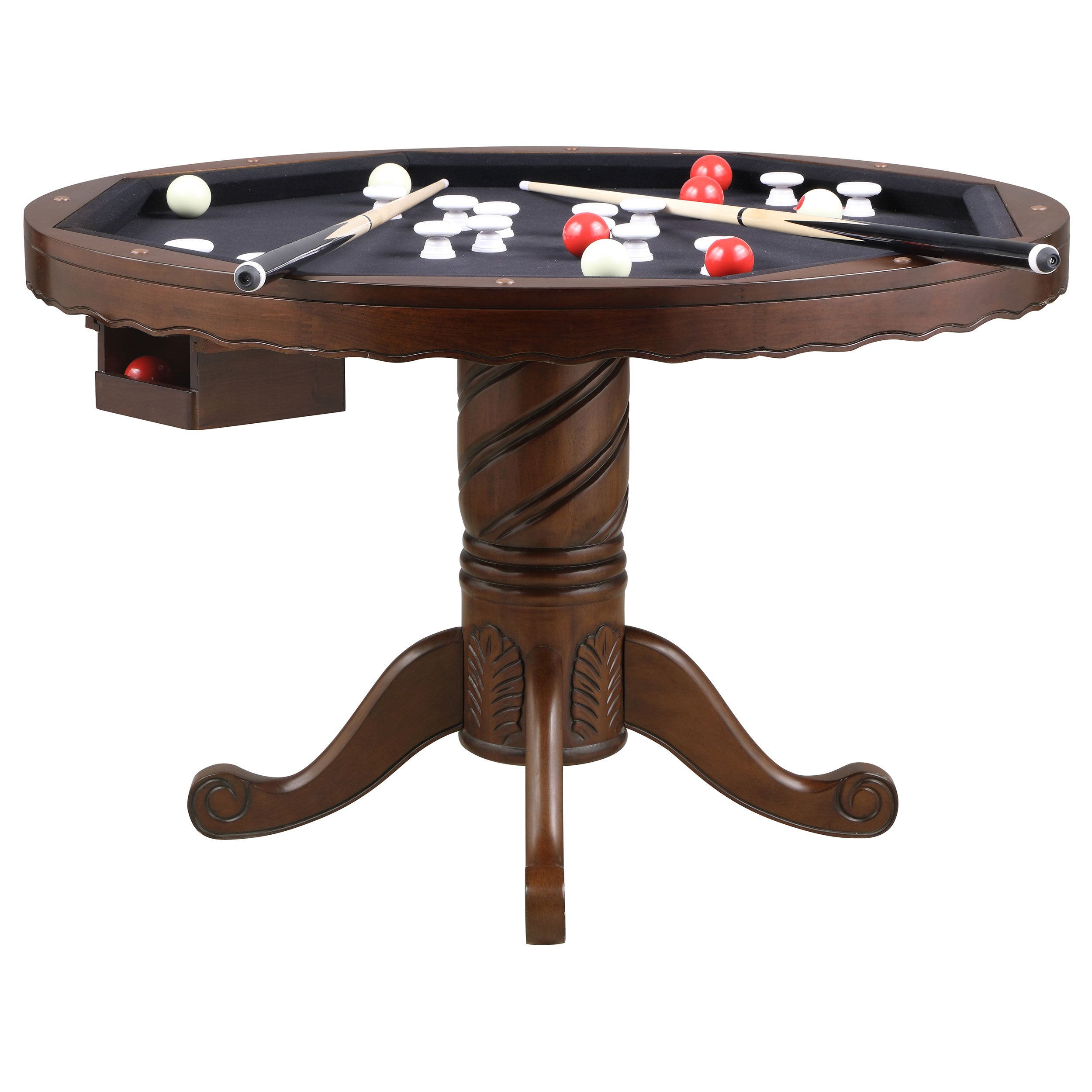 Turk  Game Table Set Tobacco and Black