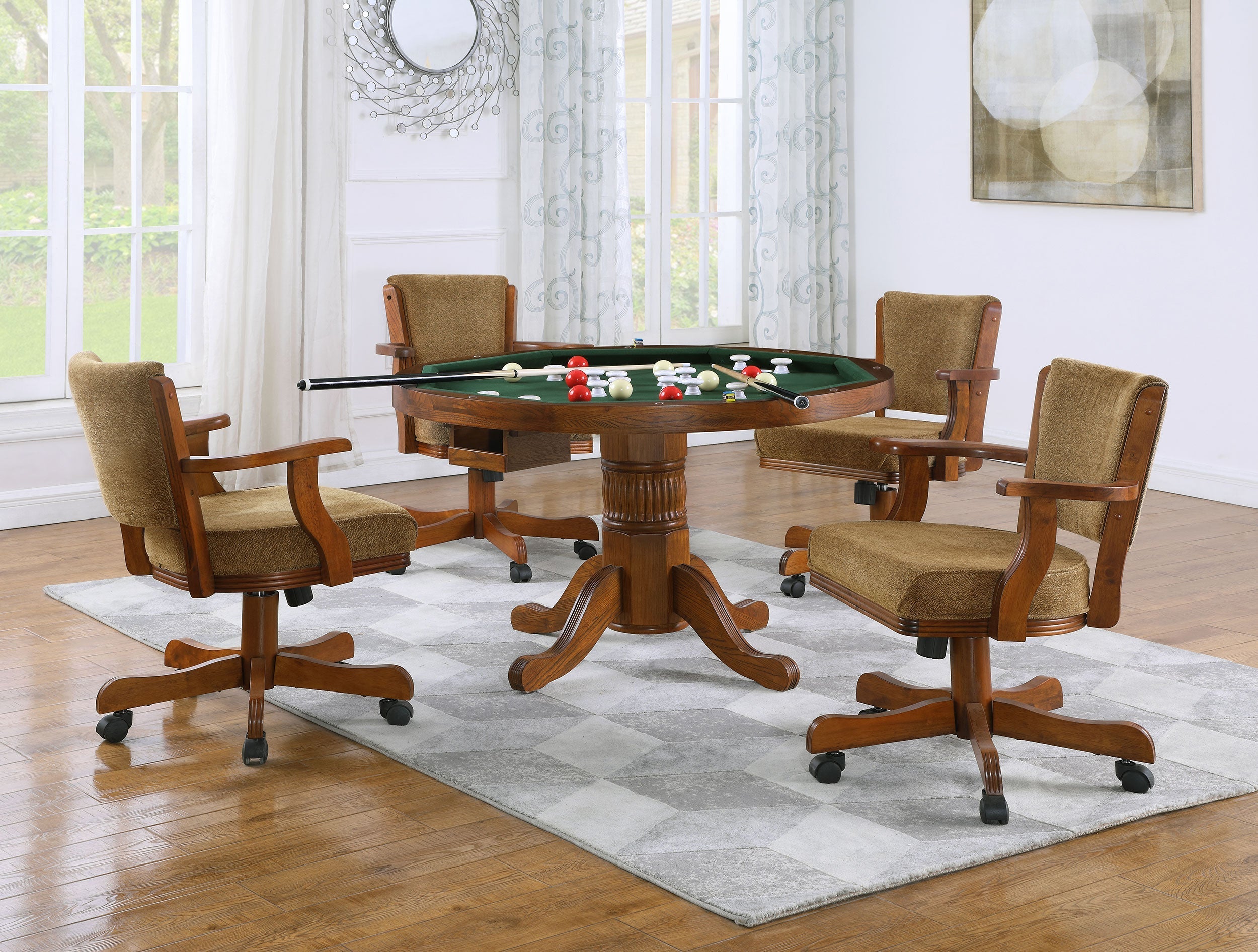 Mitchell  Game Table Set Amber and Brown