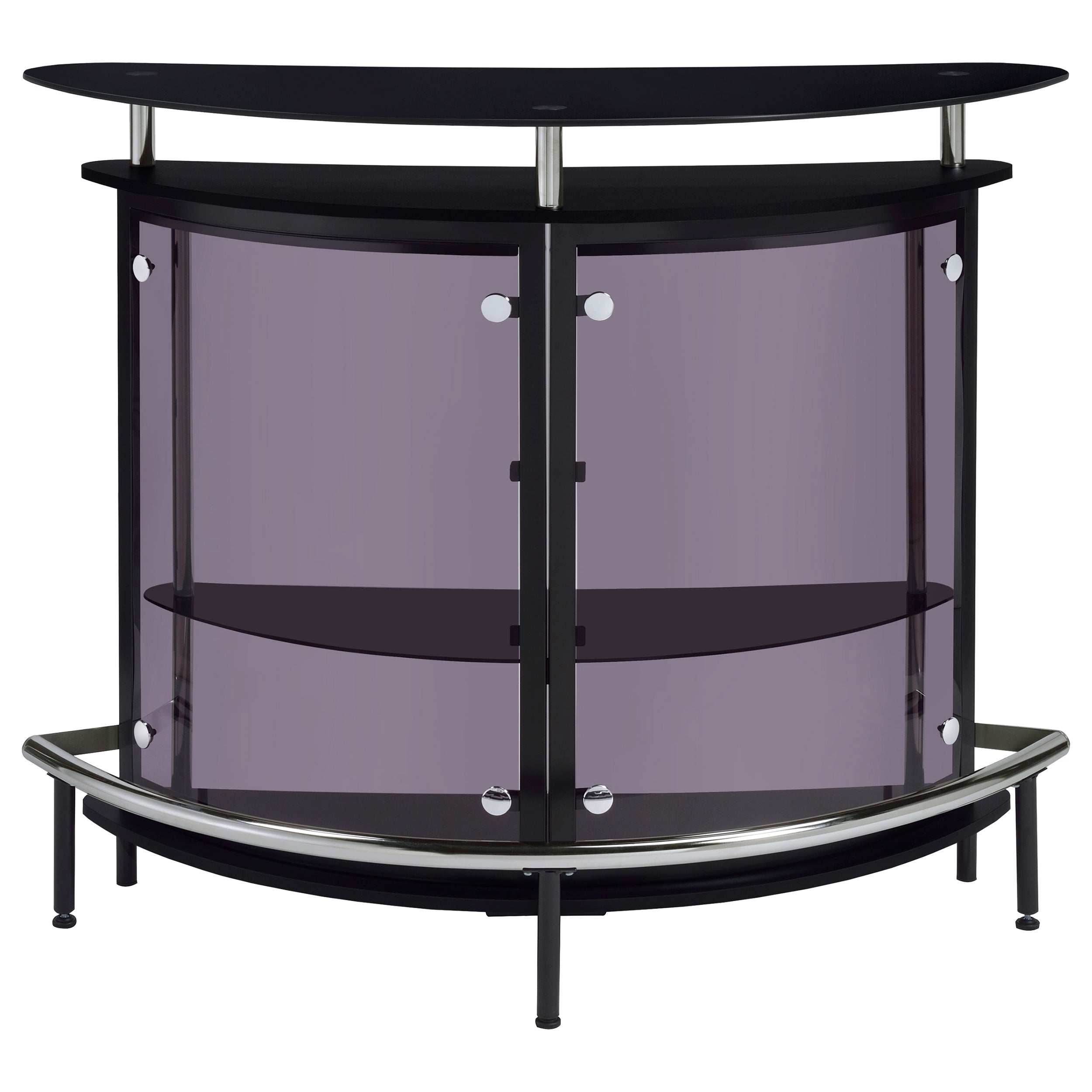 Amarillo 2-tier Bar Unit White and Chrome