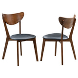 Jedda Wood Dining Side Chair Dark Walnut (Set of 2)