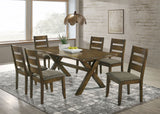 Alston Dining Room Set Knotty Nutmeg and Brown