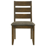 Alston Ladder Back Dining Side Chairs Knotty Nutmeg and Brown (Set of 2)