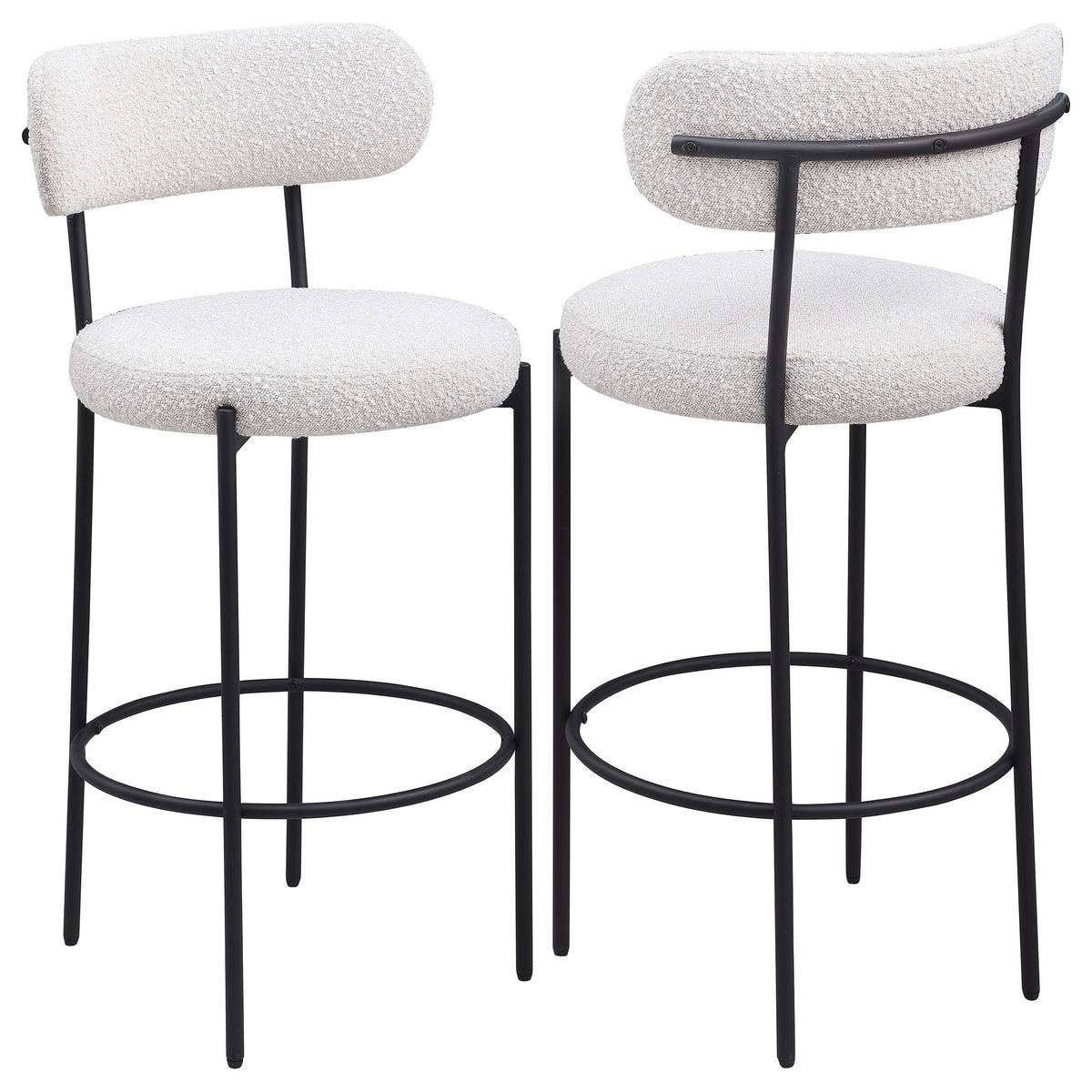 Viola Boucle Upholstered Counter Chair Cream (Set of 2)